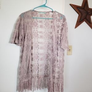Lavender lace duster
